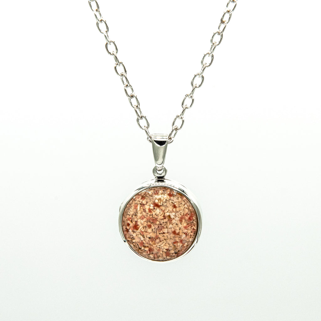 Round Locket on Cable Chain, Sterling Silver - RL201