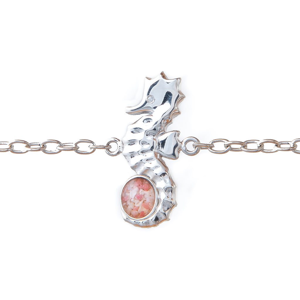 Seahorse Bracelet with Cubic Zirconia Eye, Sterling Silver - TB968