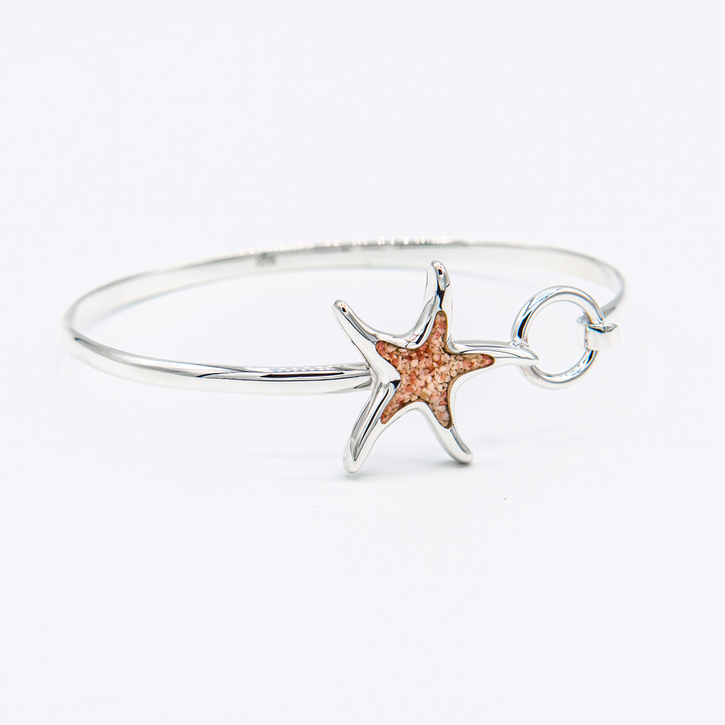Starfish hook bangle sterling silver - TB983