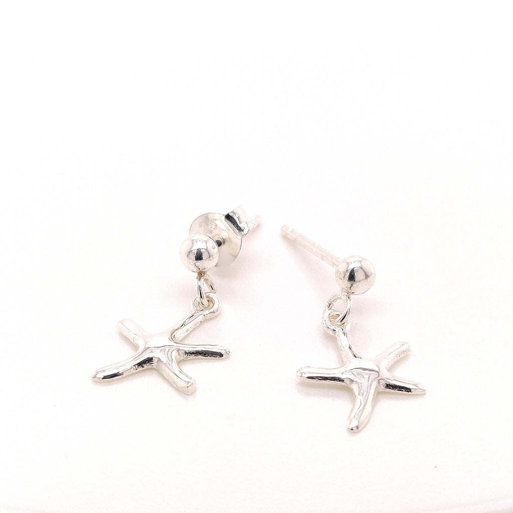 Crisson Original Sterling Silver Dangling Funky Starfish Earrings - HPS1649