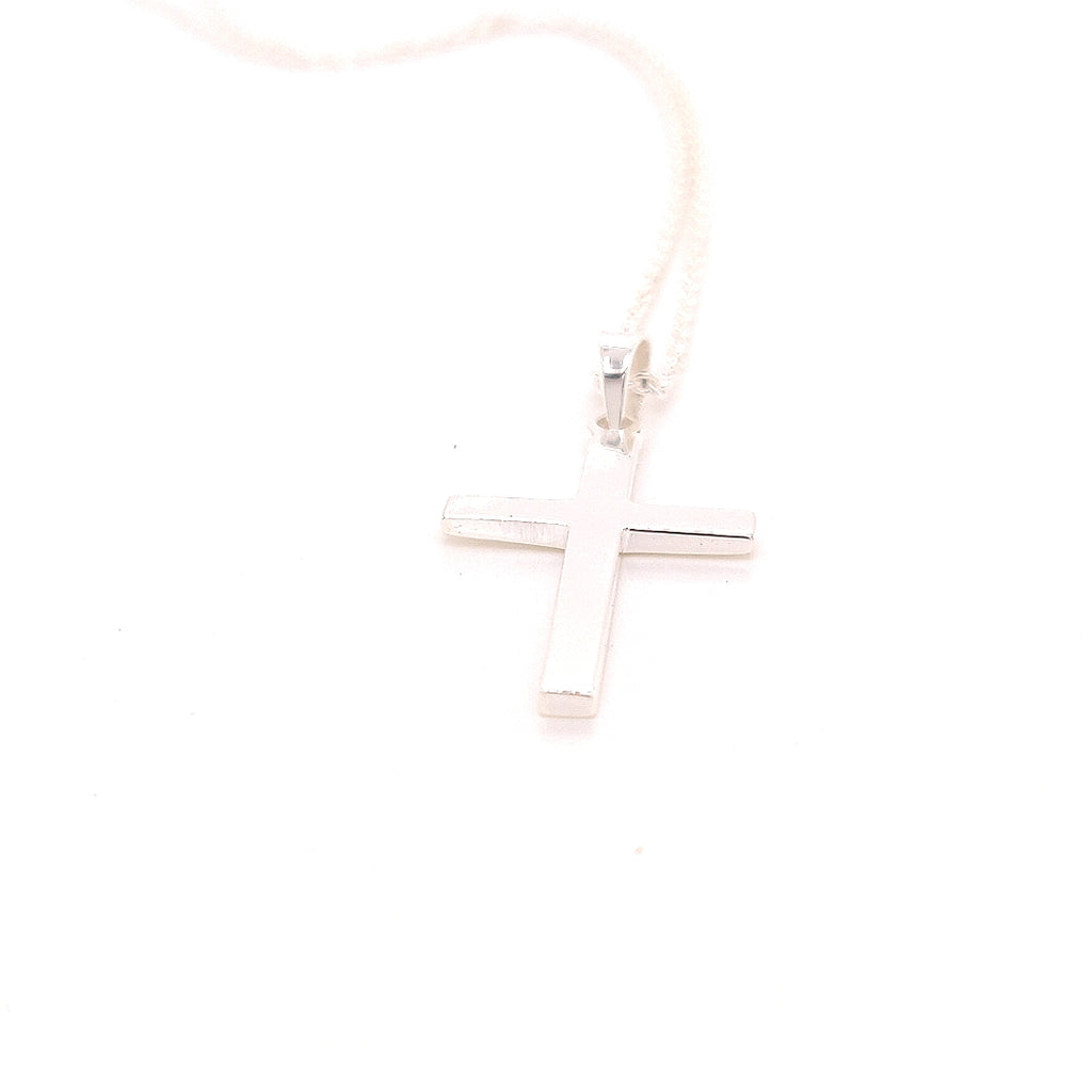 Crisson Original 18" Mirrored Cross Necklace in Sterling Silver - RR535 18"