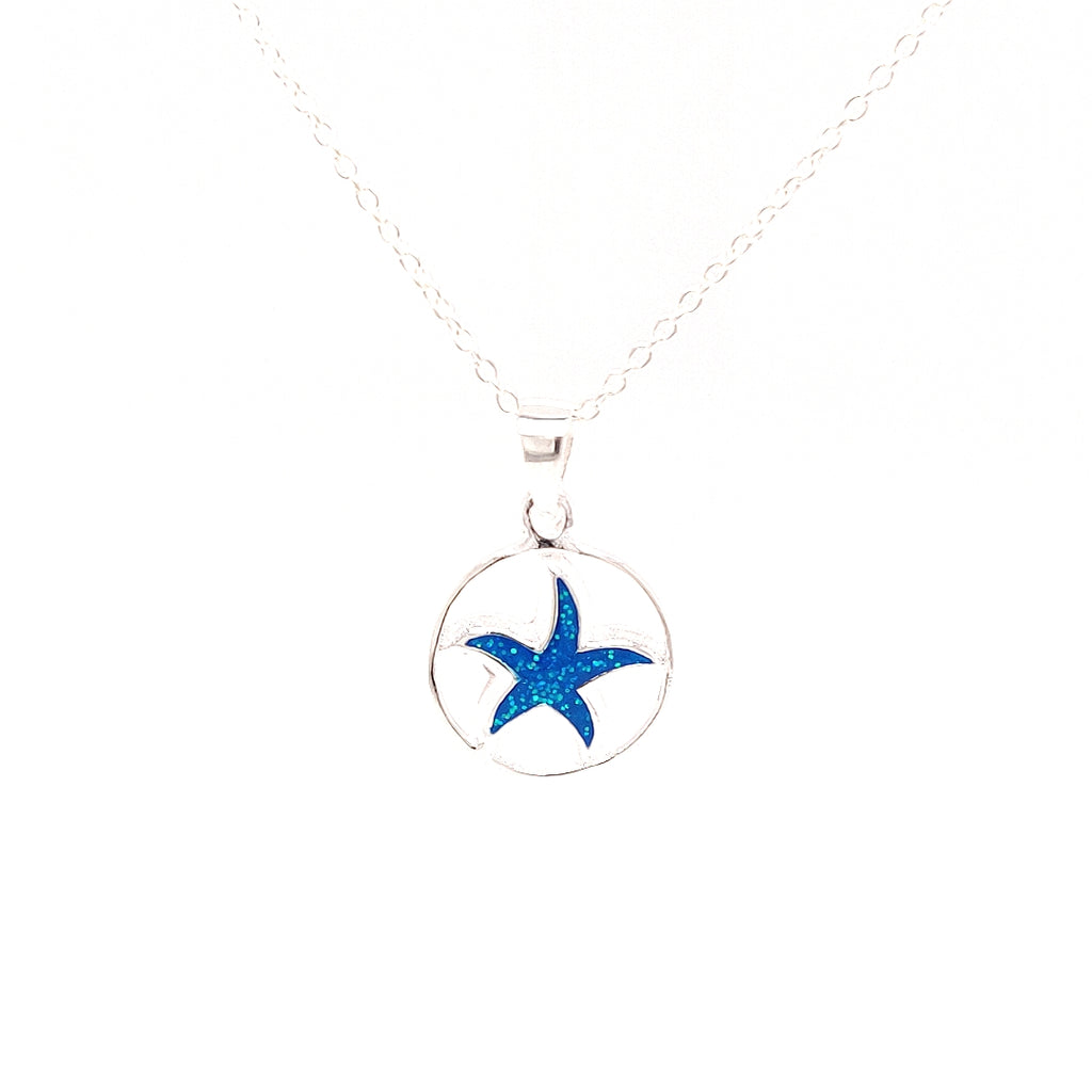 Crisson Original Spinel Starfish Necklace in Sterling Silver - TN814 18"